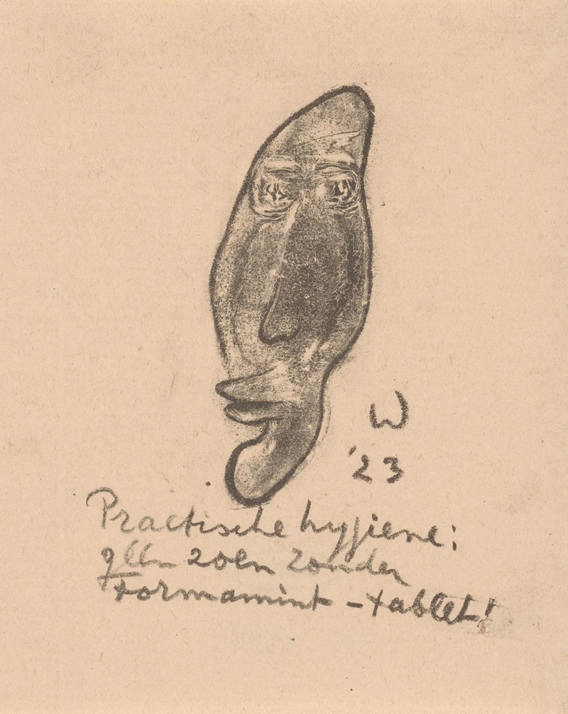 Geabstraheerd gezicht met getuite lippen — Erich Wichmann