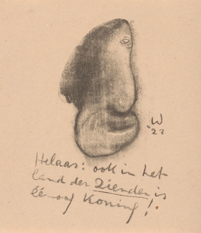 Gezicht met één oog by Эрих Вихманн, 1923 — digital art print download