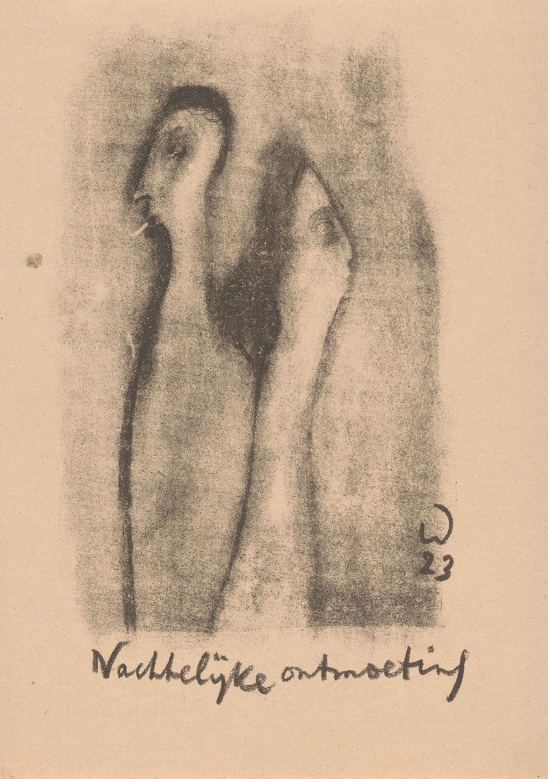 Nachtelijke ontmoeting by Эрих Вихманн, 1923 — digital art print download