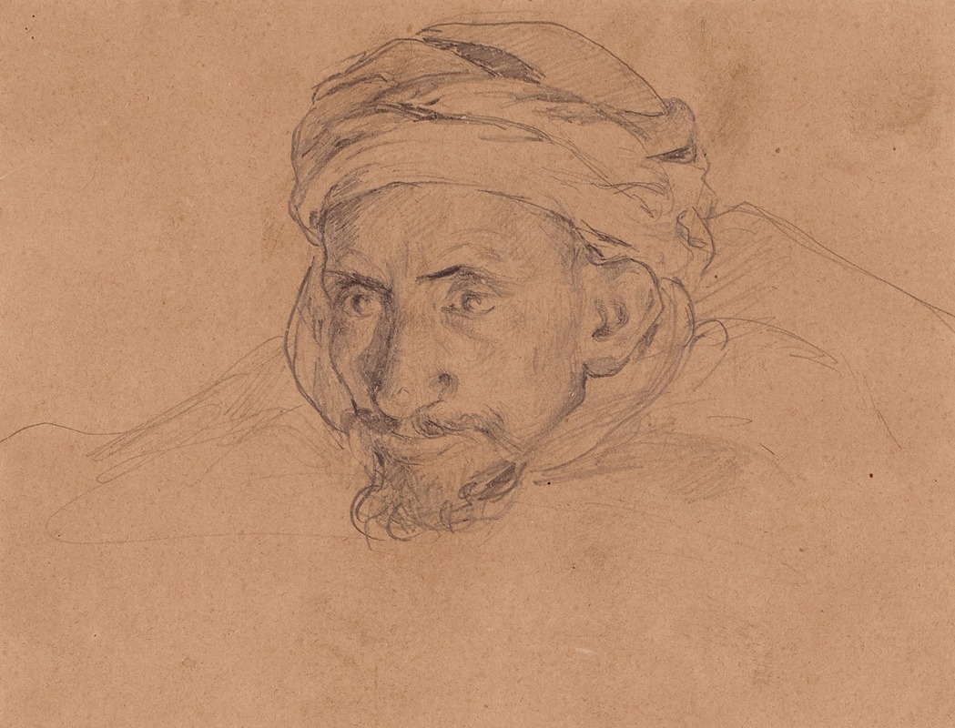 Tête d'arabe au turban — Étienne Dinet