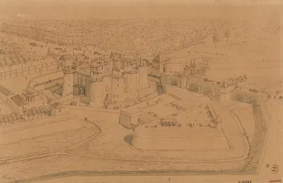 La Bastille en 1640 by Fédor Hoffbauer — digital art print download