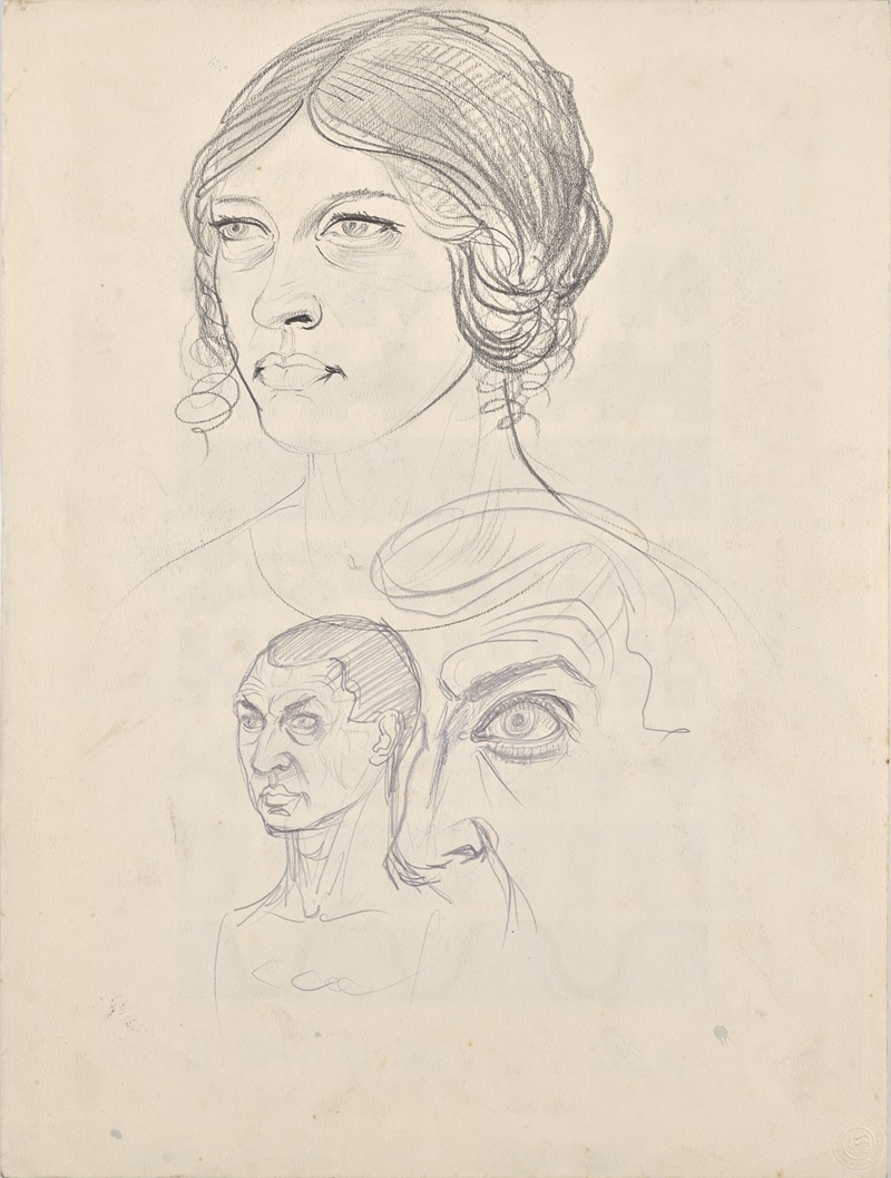 Porträtstudien Rosa und Walter Barwig — Franz Barwig the Elder