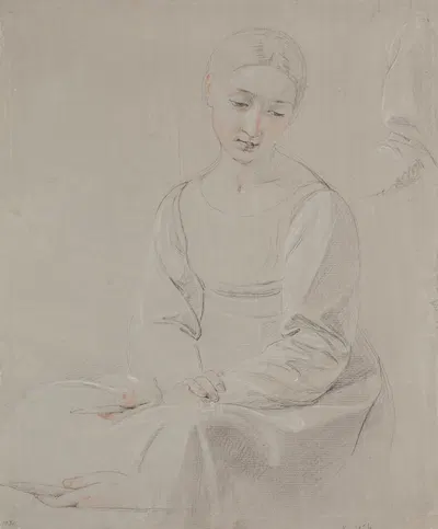 Studie k obrazu Madona s přeslicí by Franz Kadlik, 1821 — digital art print download