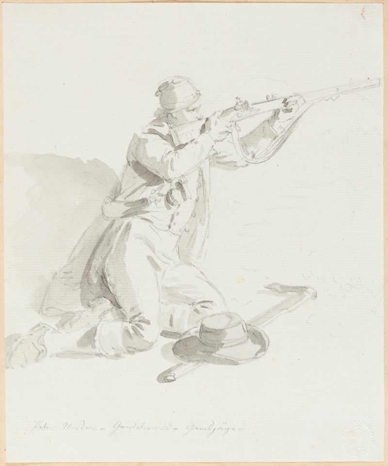 Peter Mossen – Grindelwald – Gemsjäger by Франц Никлаус Кёниг, 1810 — digital art print download