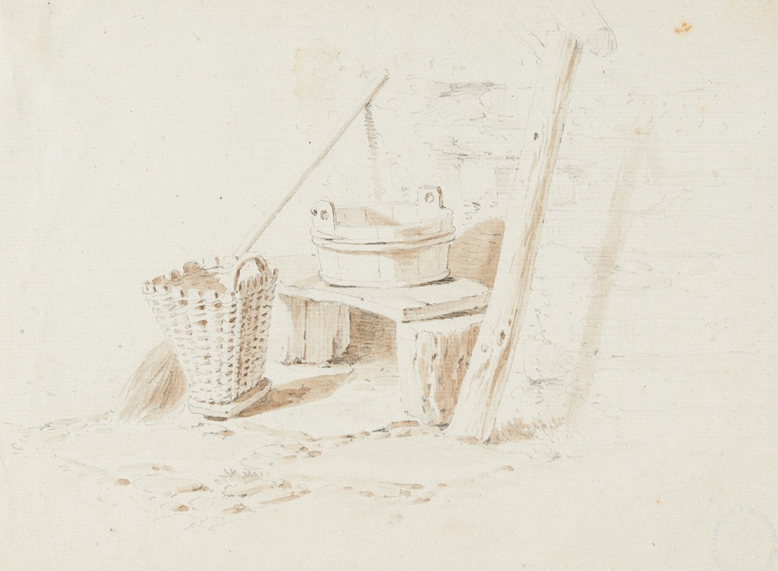 Stillleben mit Gefässen und Besen — Franz Niklaus König