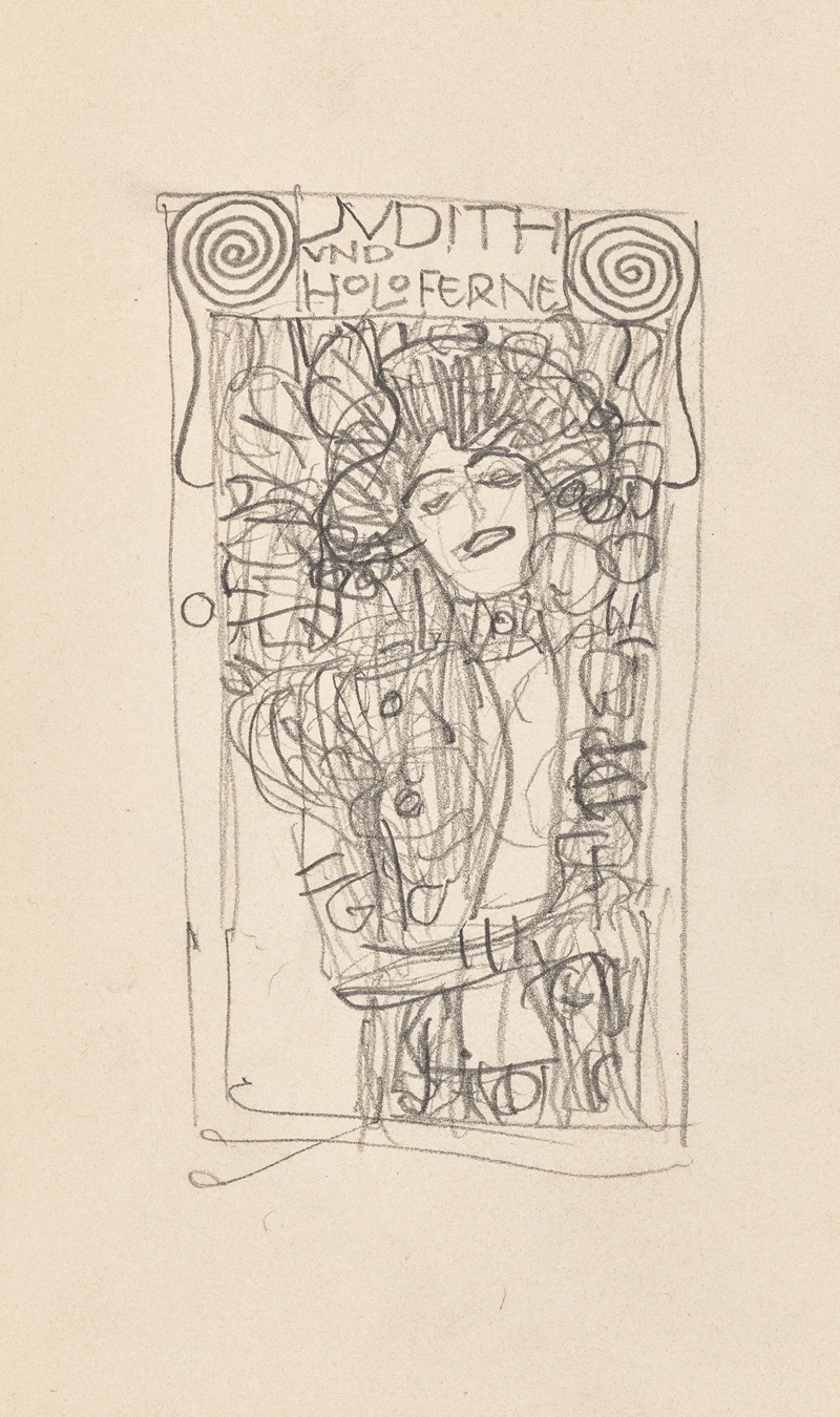 Draft for the painting 'Judith I' by Густав Климт, 1898 — digital art print download