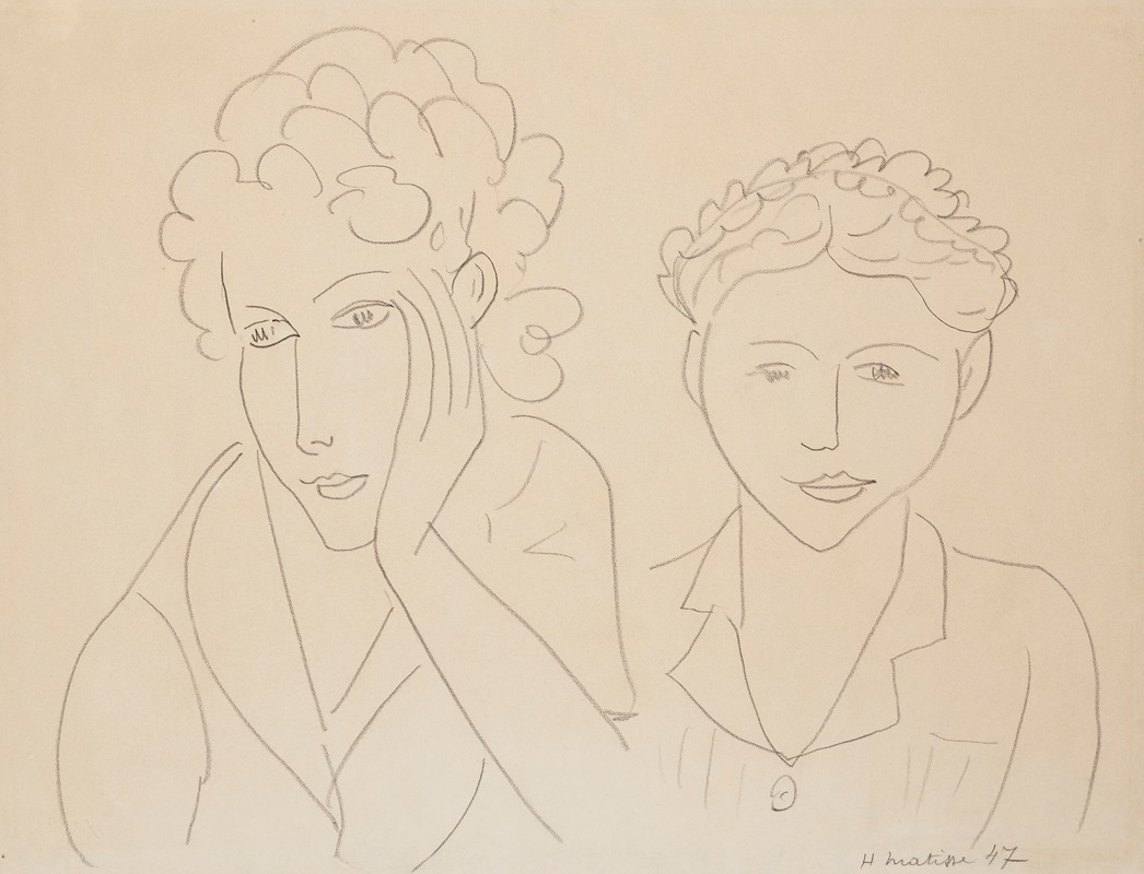 Deux femmes by Henri Matisse, 1947 — digital art print download