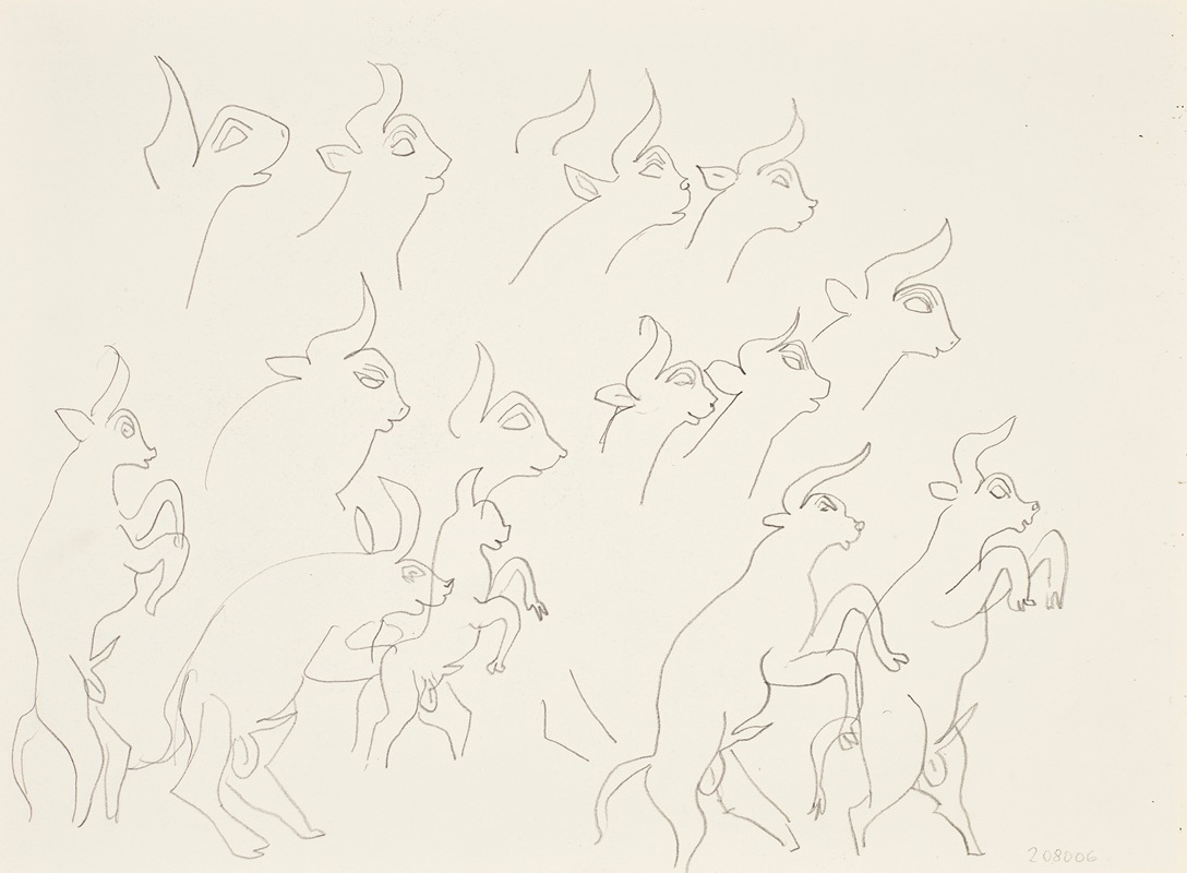 Etudes de boucs by Henri Matisse — digital art print download
