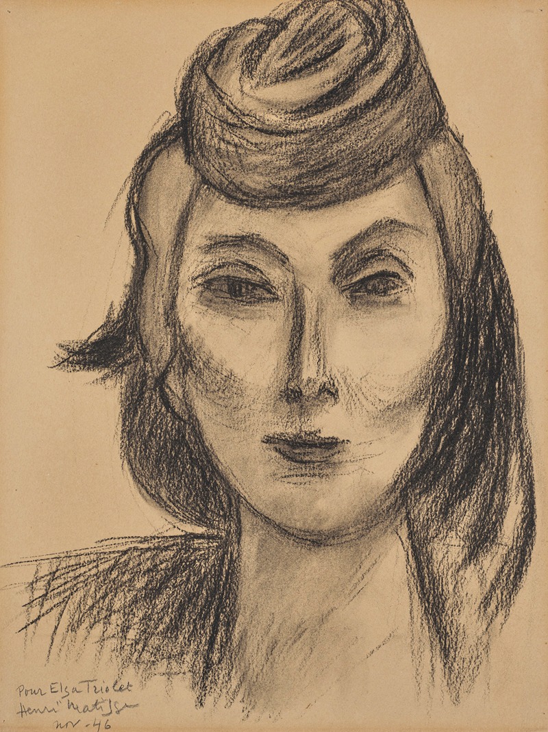 Portrait d'Elsa Triolet by Анри Матисс, 1946 — digital art print download