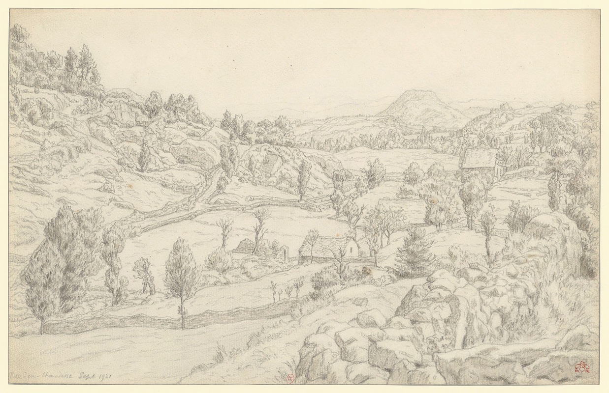 Besse-en-Chandesse by Анри Ривьер, 1921 — digital art print download