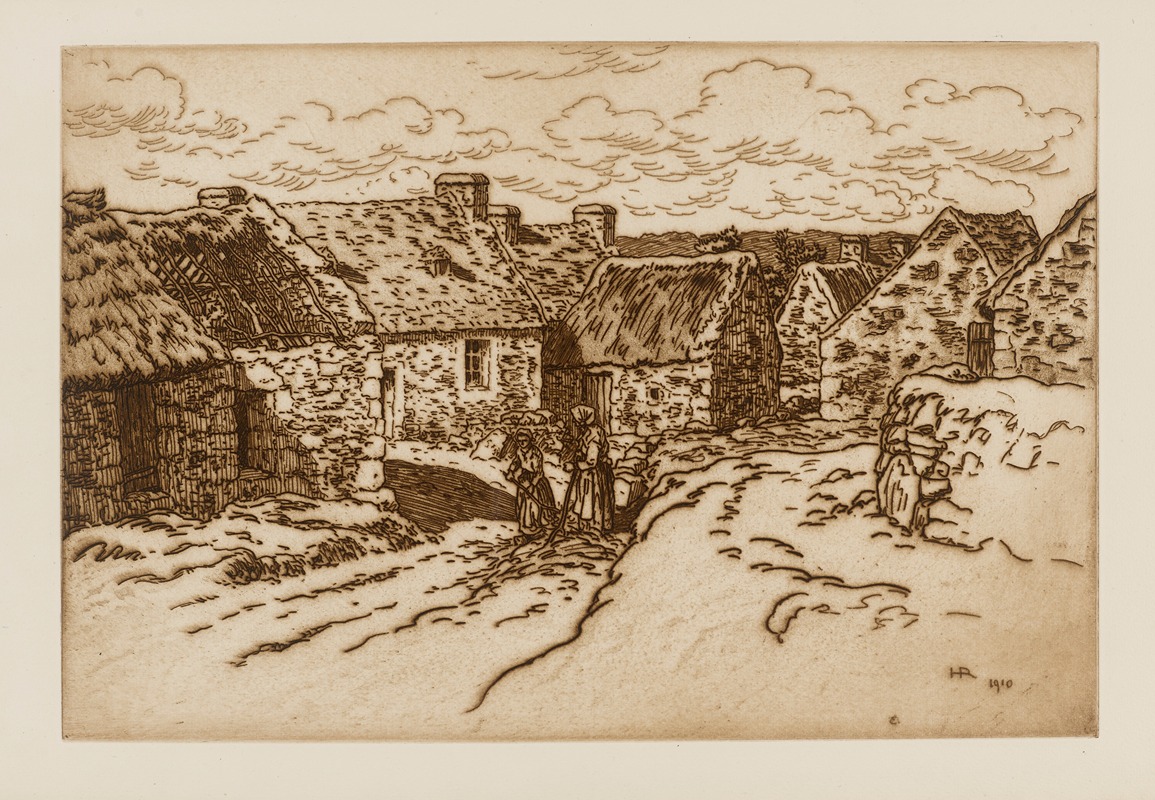 Hameau dans le cap de la Chèvre by Анри Ривьер, 1910 — digital art print download