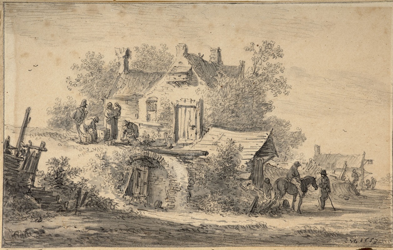 Cavalier près d'une auberge de campagne — Jan van Goyen