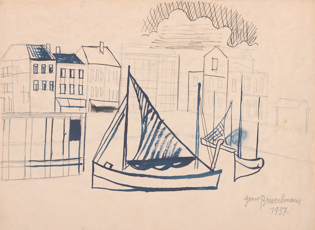 Boats by Жан Бруссельманс, 1937 — digital art print download
