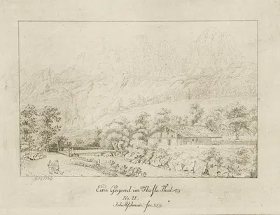 Eine Gegend im Hasle Thal No. 21 by Иоганн Якоб Ашманн, 1780 - 1790 — digital art print download