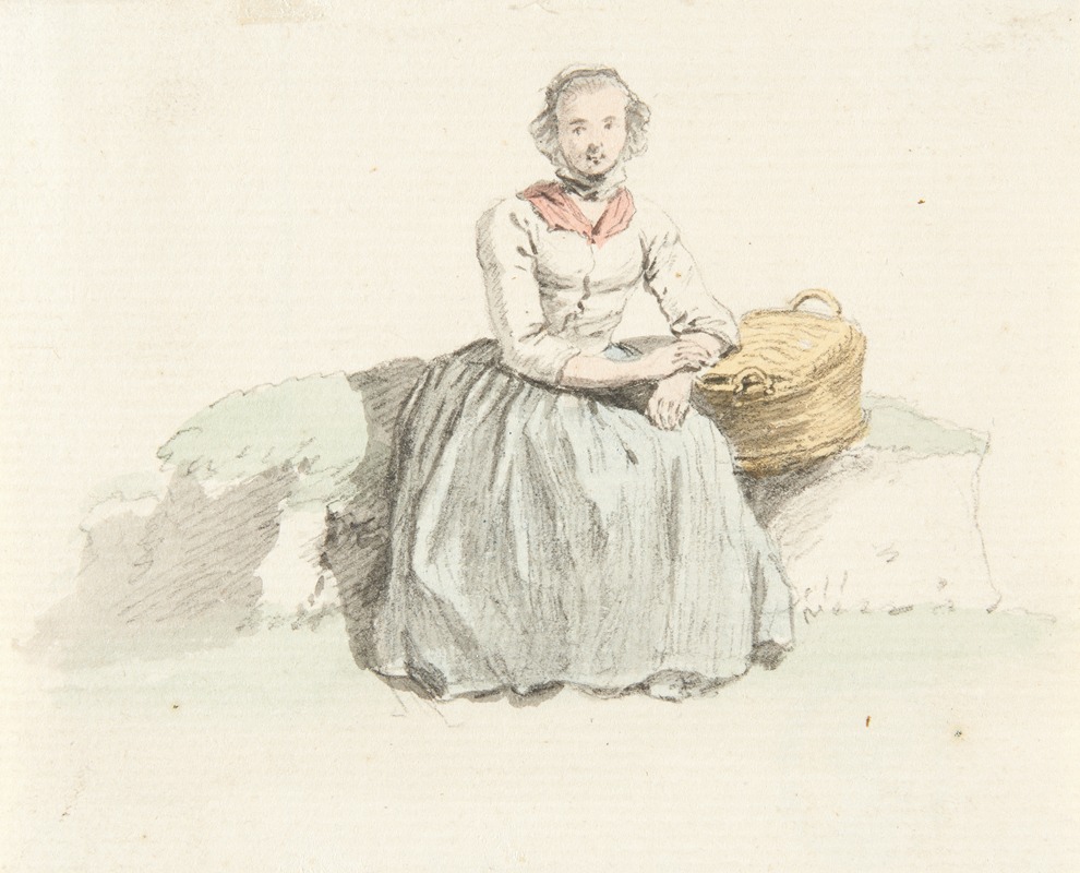 Studie einer Frau in Tracht — Иоганн Людвиг Аберли