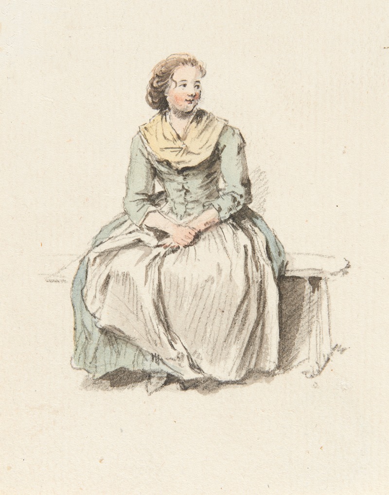 Studie einer Frau in Tracht — Иоганн Людвиг Аберли