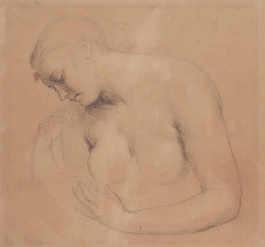 Studie ženského aktu by Йозеф Манес, 1855 — digital art print download