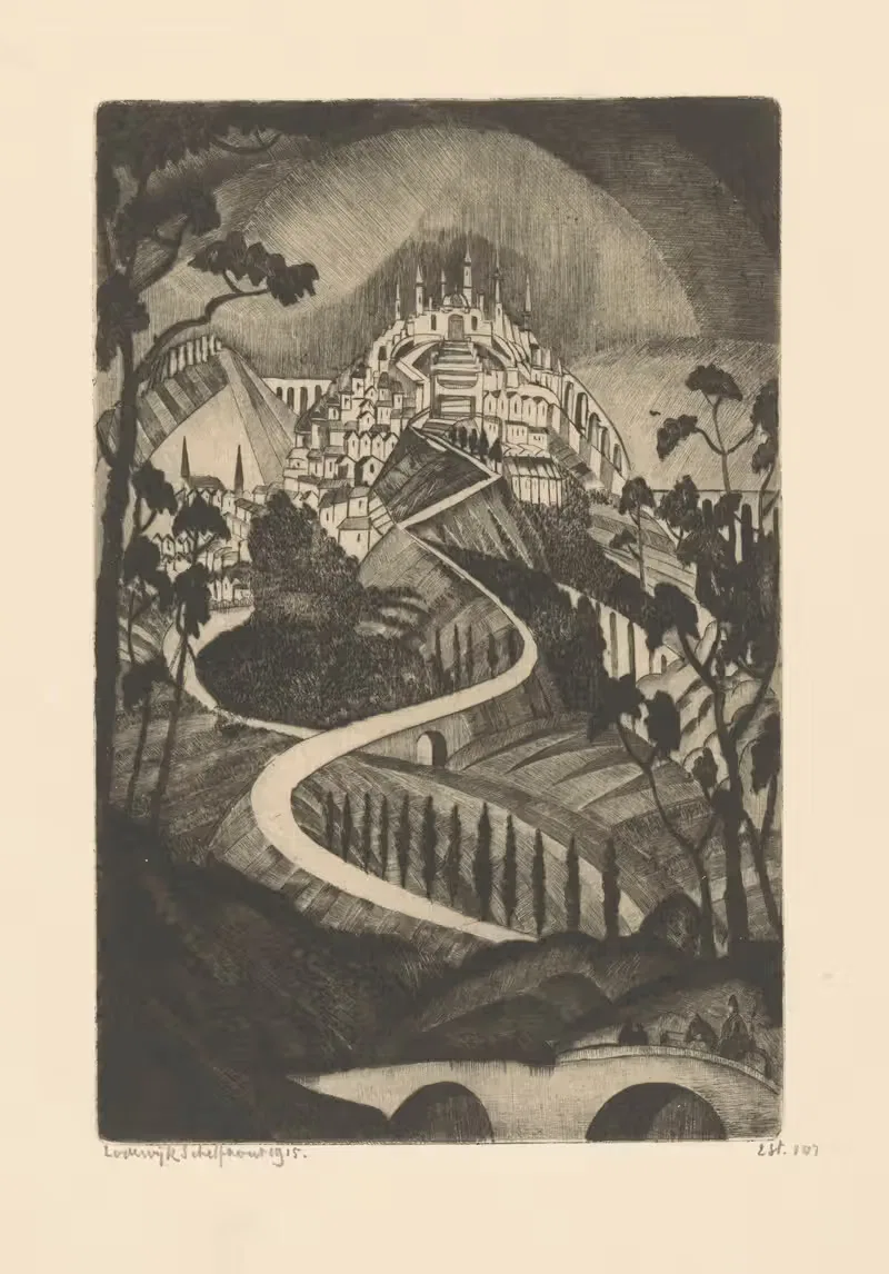 Гора Ла Монтень by Лодевийк Шельфхаут, 1915 — digital art print download