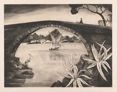 Boogbrug op Corsica by Lodewijk Schelfhout, 1922 — digital art print download