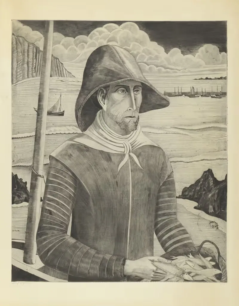 Bretonse visser by Lodewijk Schelfhout, 1929 — digital art print download