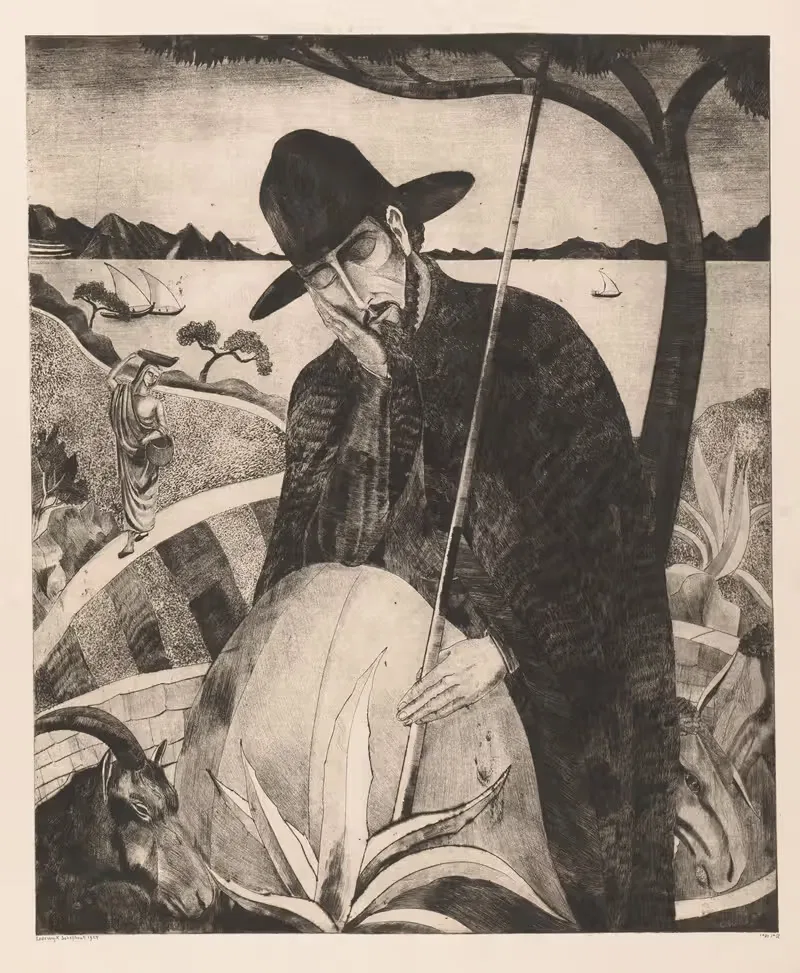 Корсиканский пастух by Лодевийк Шельфхаут, 1924 — digital art print download