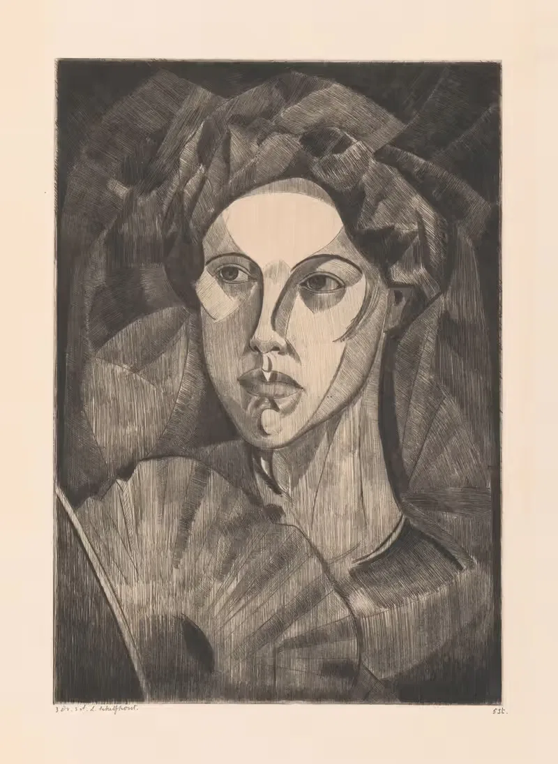 Голова женщины by Лодевийк Шельфхаут, 1912 — digital art print download