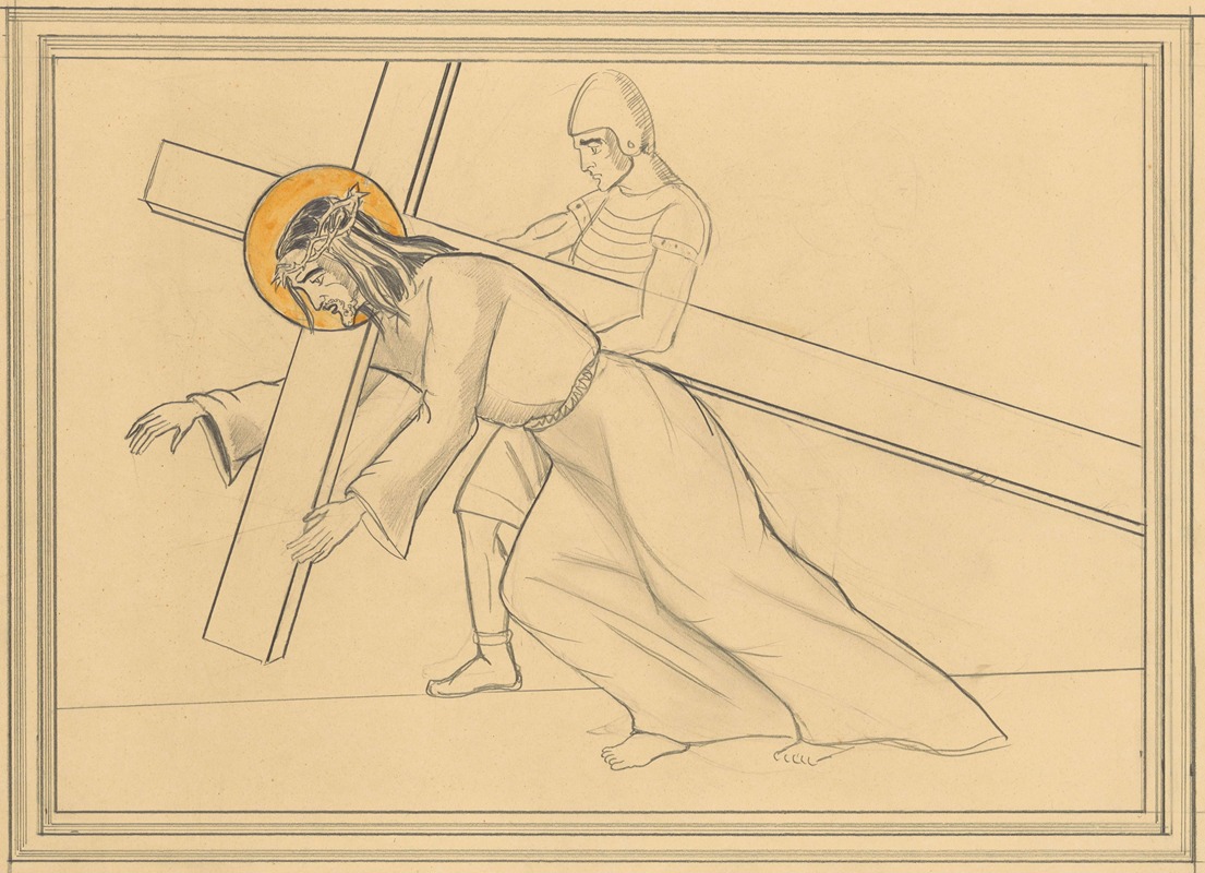 Kruisdraging Christus valt onder het kruis — Lodewijk Schelfhout