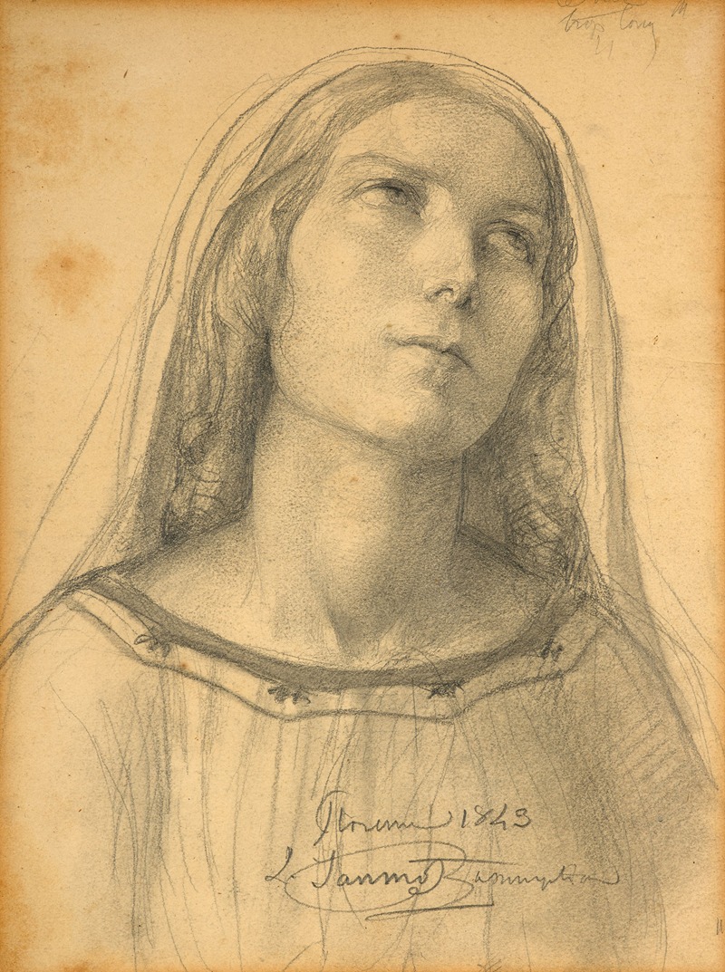 Presumed study for 'L'Assomption de la Vierge' by Луи Жанмо, 1843 — digital art print download