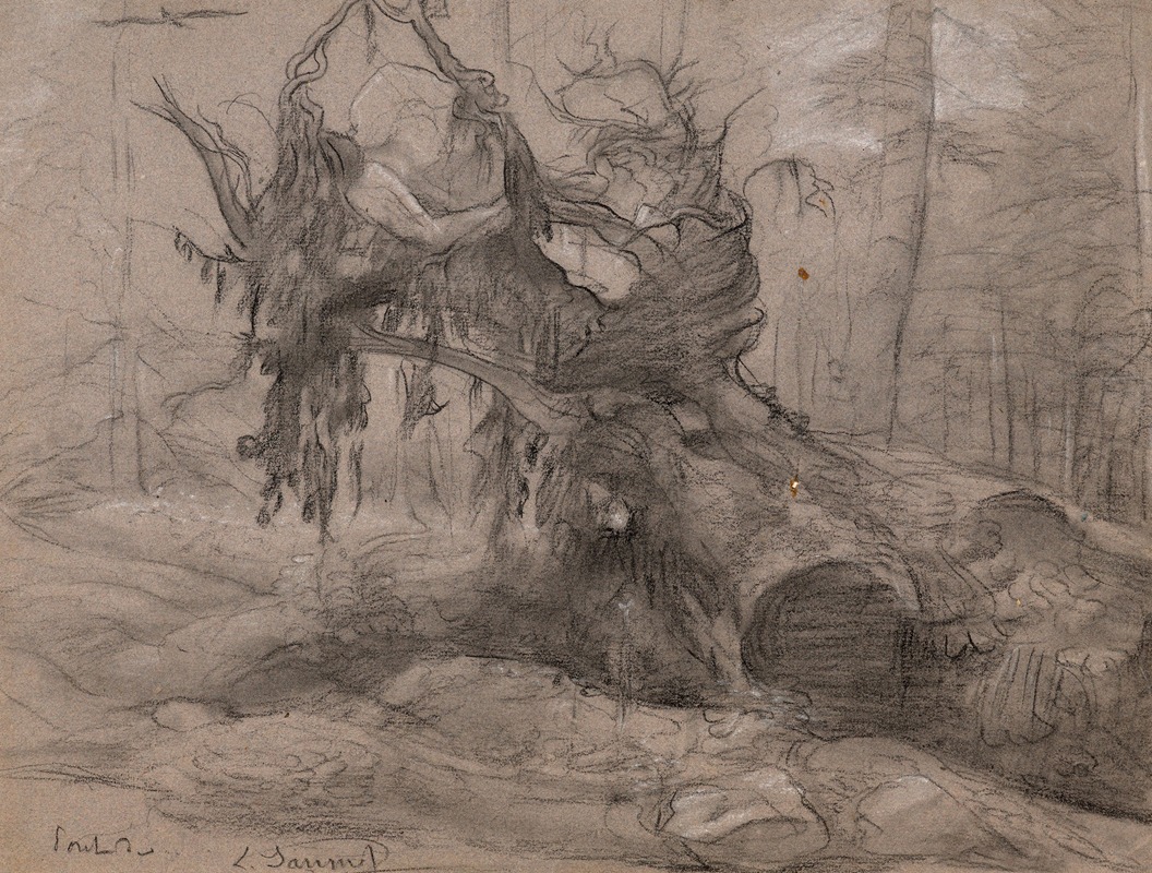 Study for 'Sans Dieu' from 'Le Poème de l'âme' — Louis Janmot