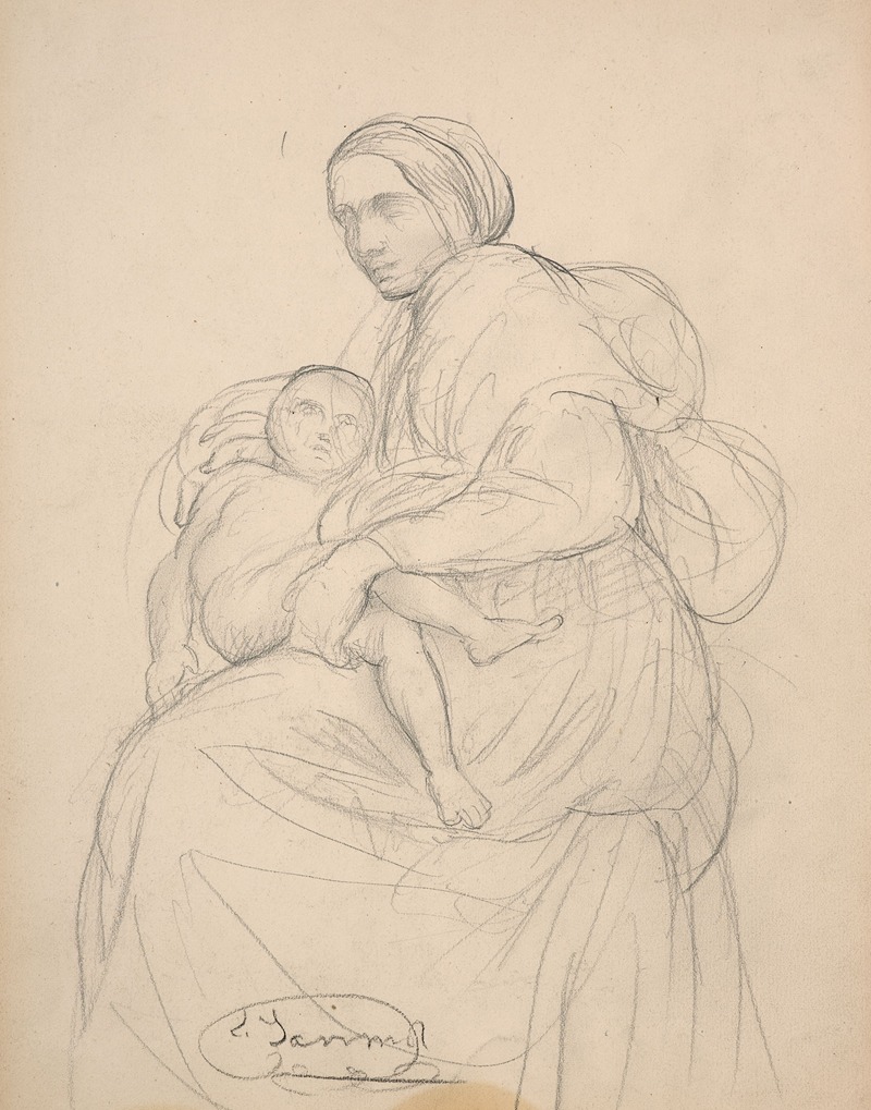 Study for Virgin and Child by Луи Жанмо — digital art print download