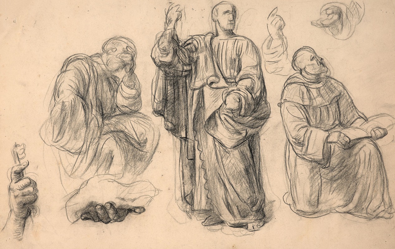 Study of angels by Луи Жанмо — digital art print download