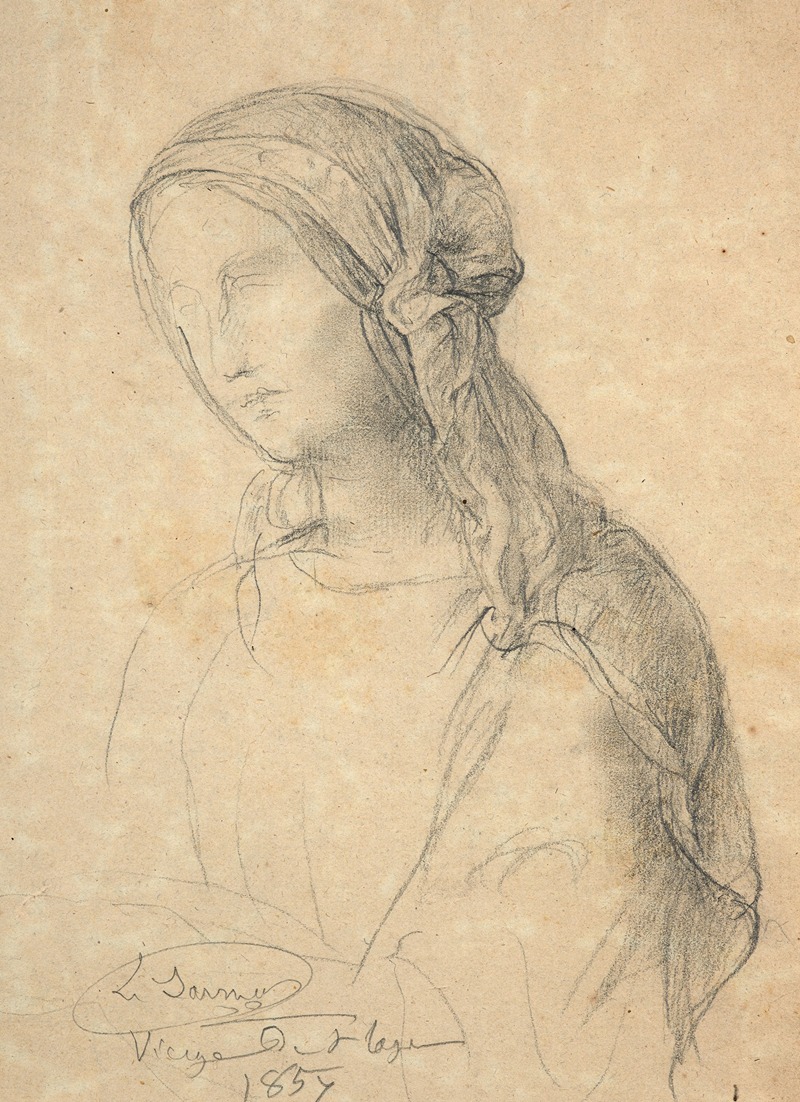 Study of the Virgin by Луи Жанмо, 1857 — digital art print download
