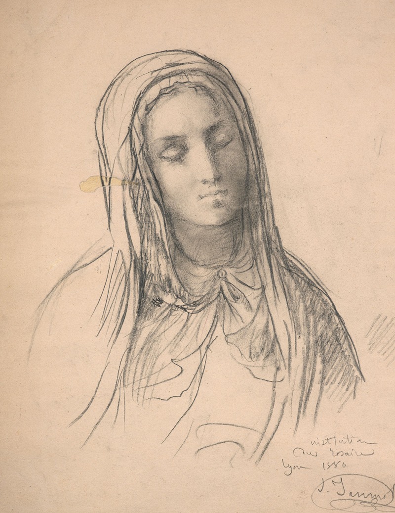 Study of Virgin for 'Le Rosaire' — Louis Janmot