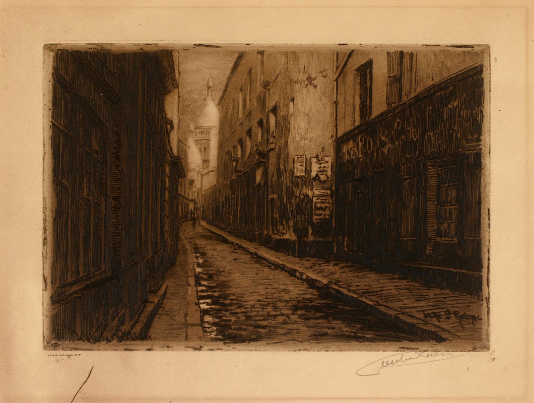 La rue St Rustique Montmartre by Люсьен Марселен Готье — digital art print download