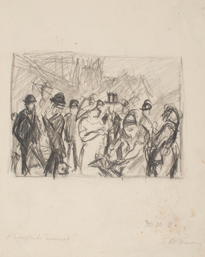 Second Sketch for Tauenzienstrasse by Макс Бекманн, 1911 — digital art print download