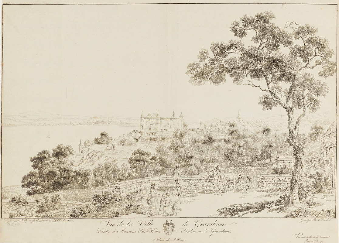 Vue de la Ville de Grandson — Niklaus Sprüngli