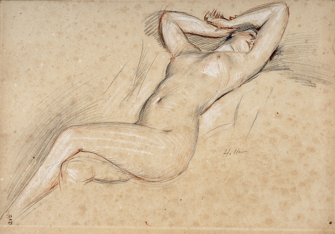 Reclining female nude — Поль Сезар Элью