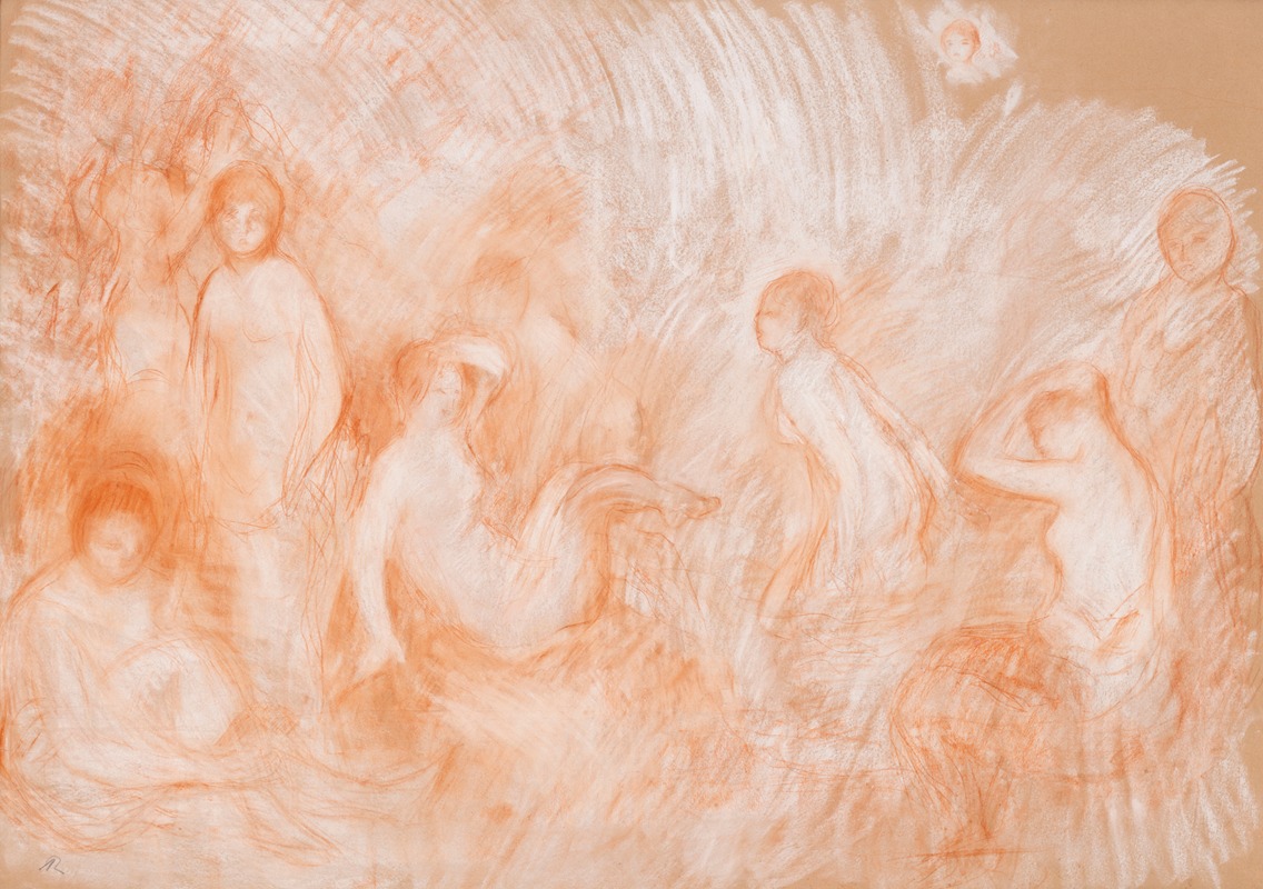 Study of Nudes by Пьер-Огюст Ренуар — digital art print download