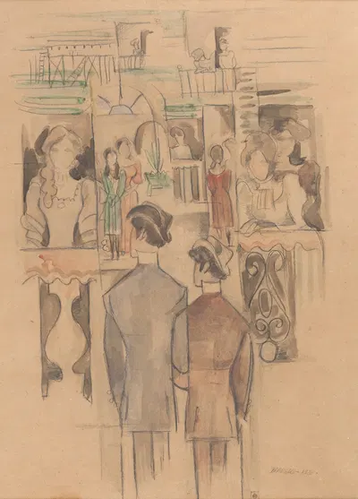Los cajetillas by Rafael Barradas, 1928 — digital art print download