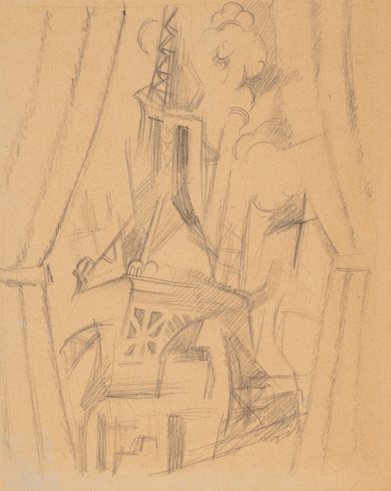 La tour aux rideaux by Робер Делоне, 1915-1916 — digital art print download