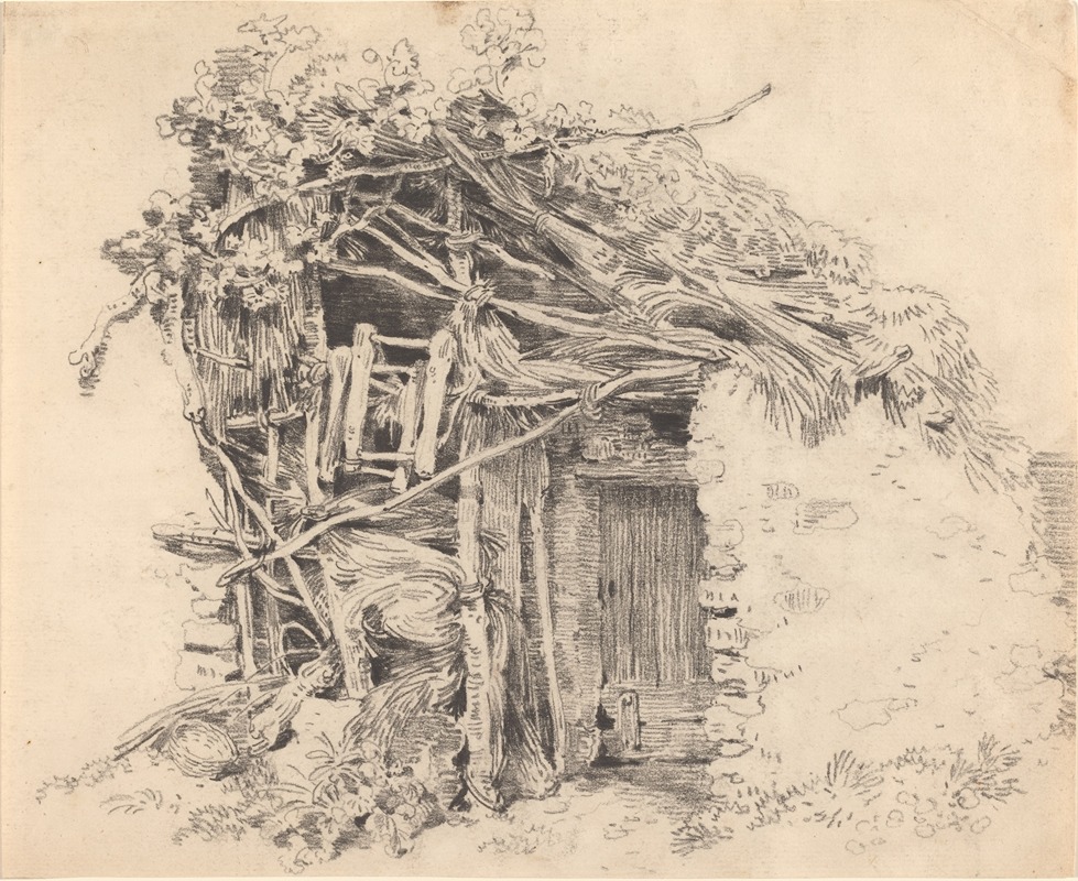 Corner of a Rustic Barn by Зигмунд Фрейденбергер, 1770 — digital art print download
