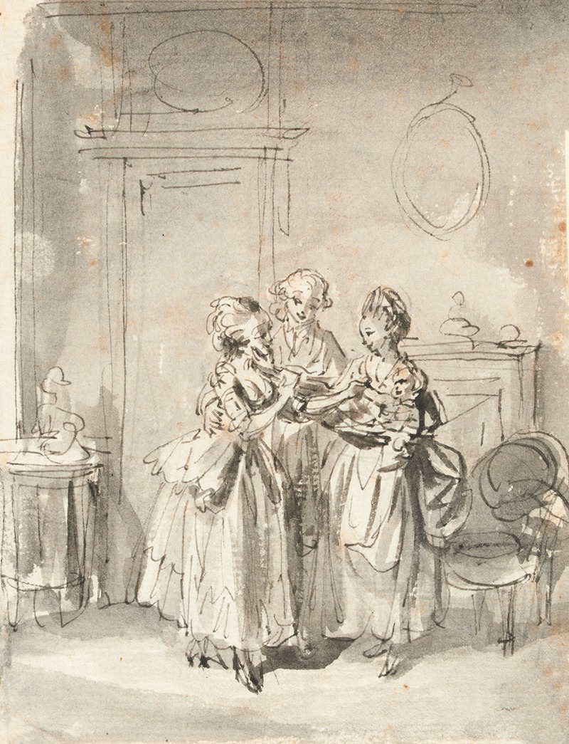 Scène dans un boudoir by Зигмунд Фрейденбергер, 1773 — digital art print download