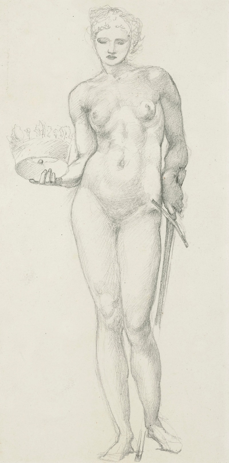 Justice, Study for a stained glass window in Calcutta Cathedral — Sir Edward Coley Burne-Jones