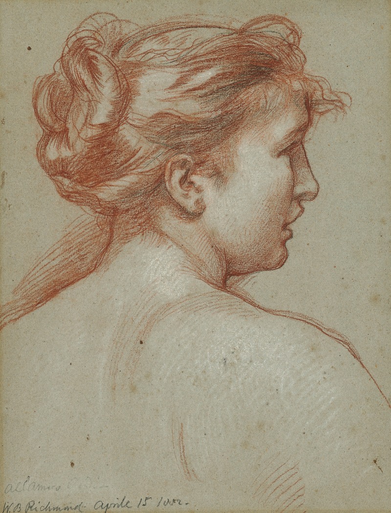 Study of a female head, seen from behind — William Blake Richmond