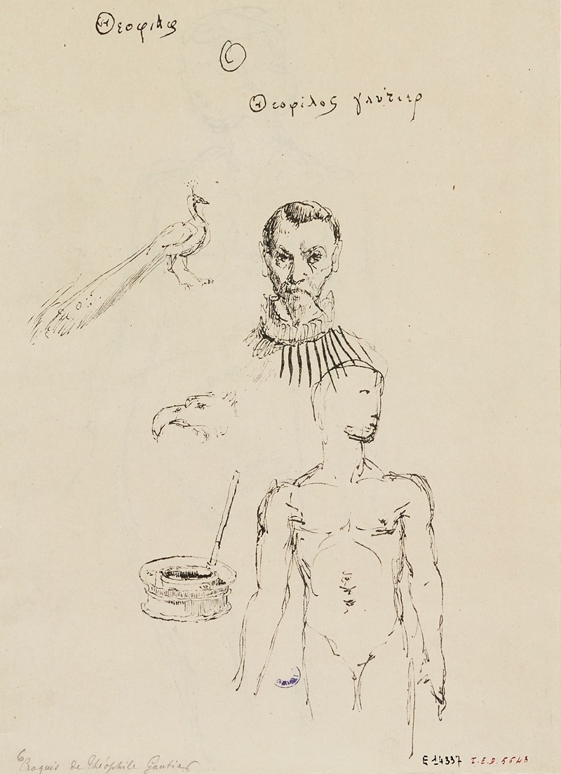 Divers croquis by Теофиль Готье — digital art print download