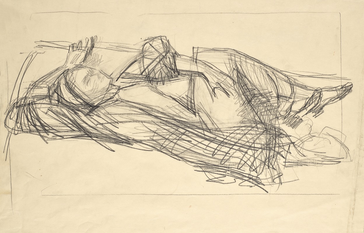 Grete Gamerith auf Couch by Вальтер Гамерит — digital art print download