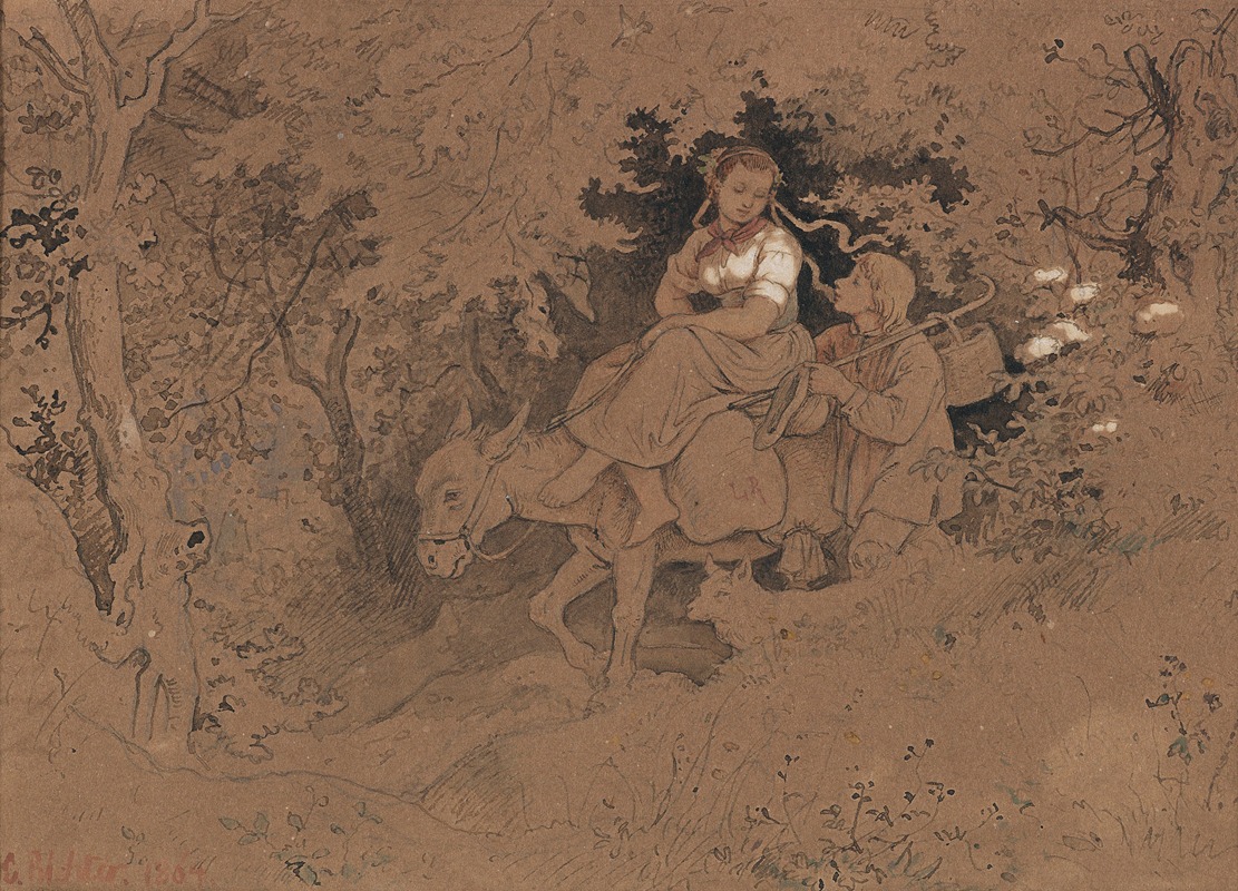 Im Walde by Адриан Людвиг Рихтер, 1864 — digital art print download
