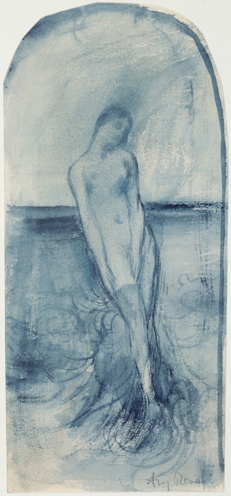 Etude de femme sortant des eaux — Cornelis Ary Renan