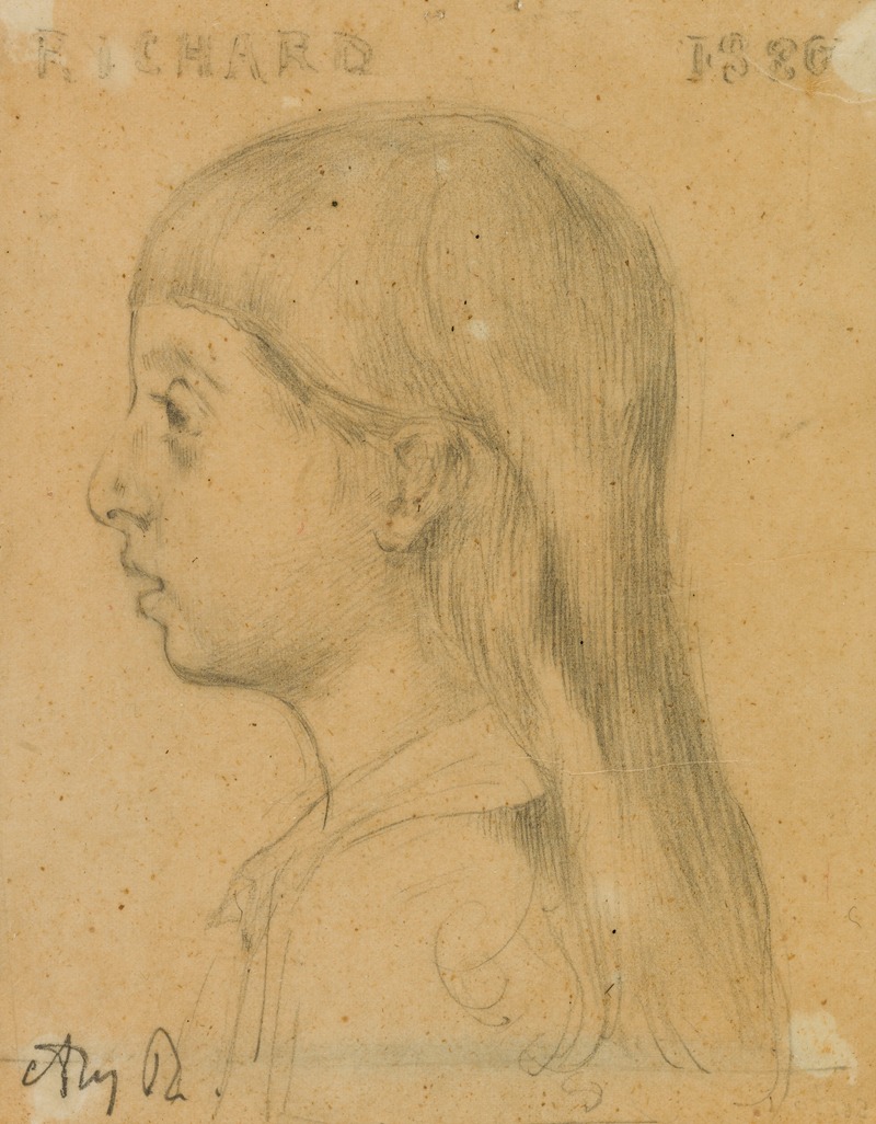 Portrait de Richard de profil by Корнелис Ари Ренан, 1880 — digital art print download