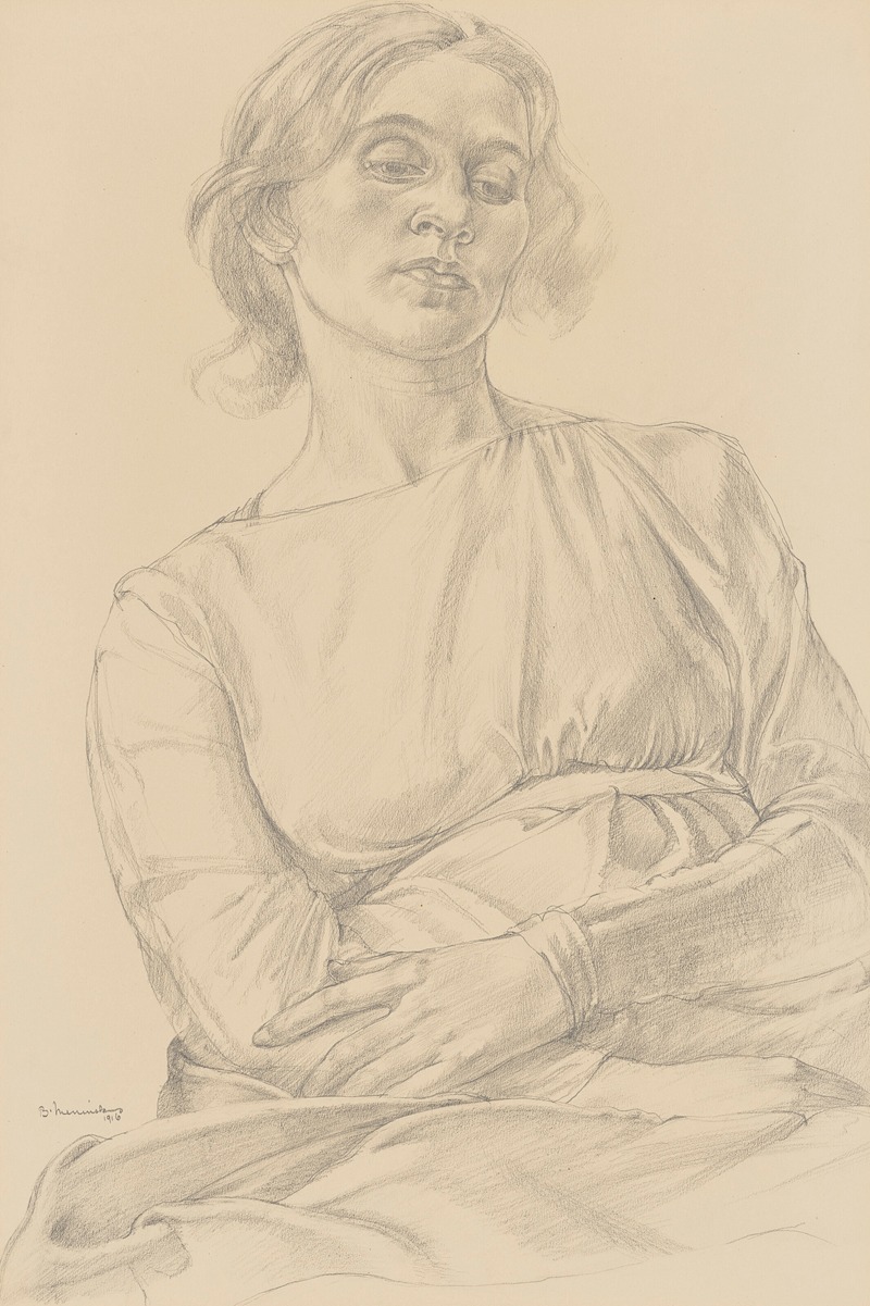 A seated female figure by Бернард Менинский, 1916 — digital art print download